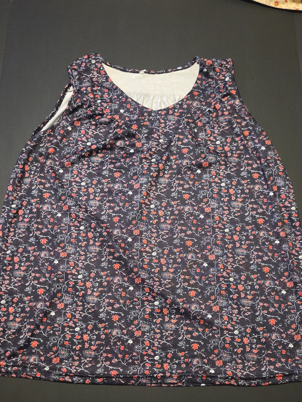 Navy Floral Sleeveless Camisole - Women's Layering Tank